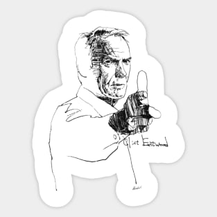 Clint Pencil Art Sticker